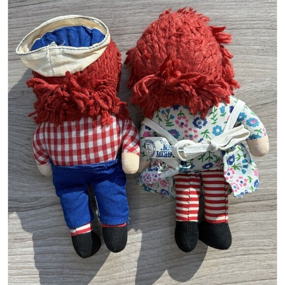 Knickerbocker Raggedy Ann & Andy Dolls Vintage 6.5” Taiwan - Picture 2 of 5